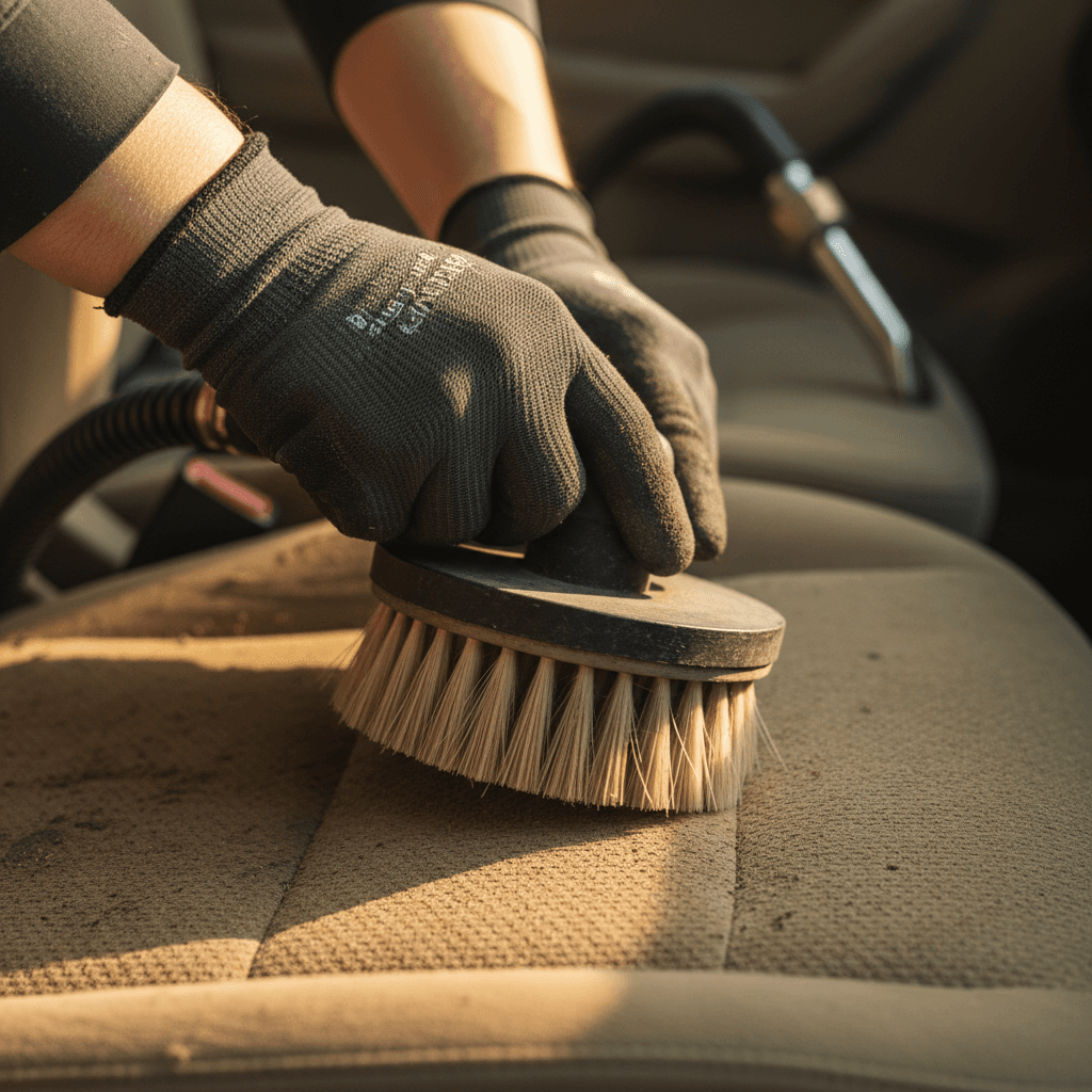 Professional seat shampooing and deep upholstery cleaning