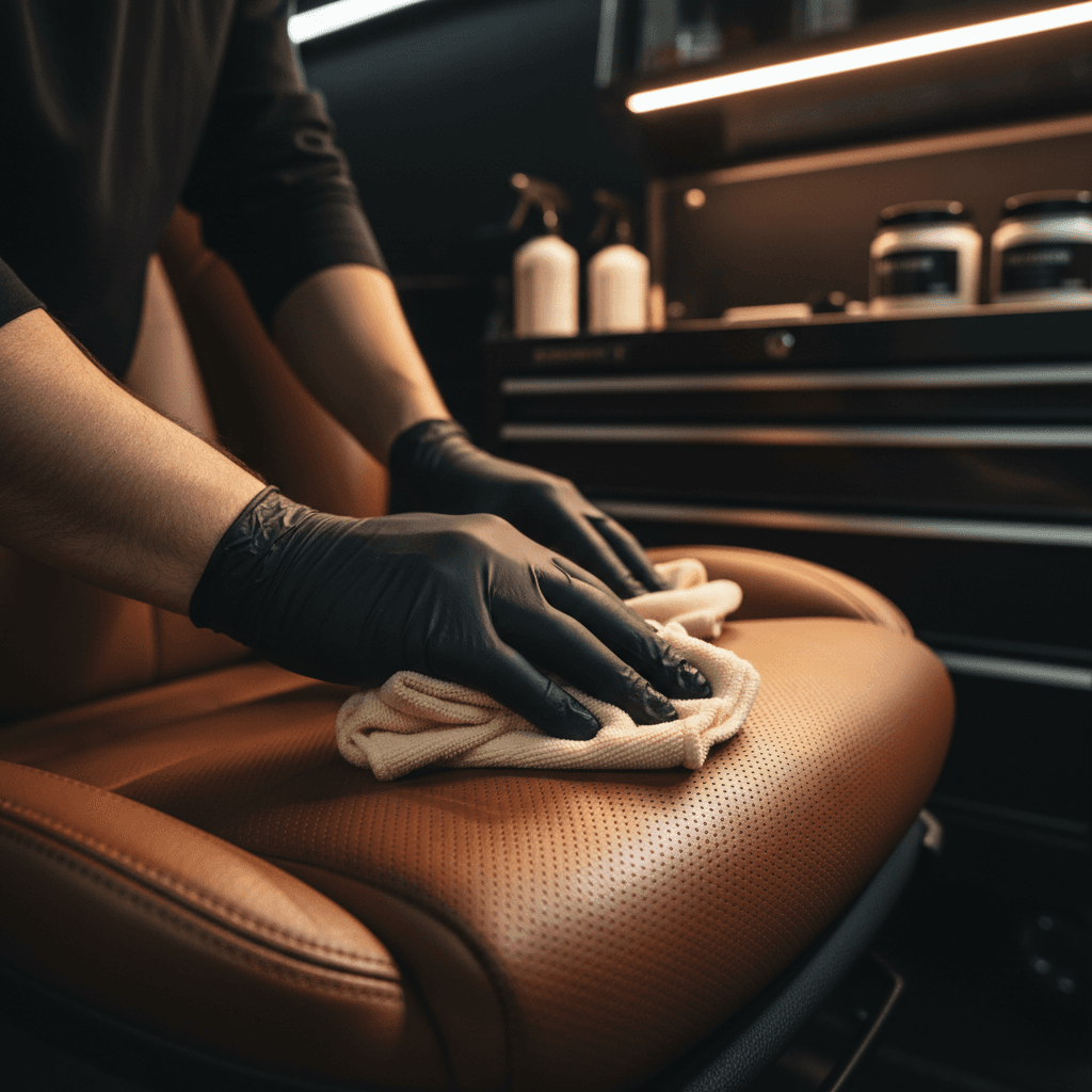 Professional interior detailing and seat shampooing