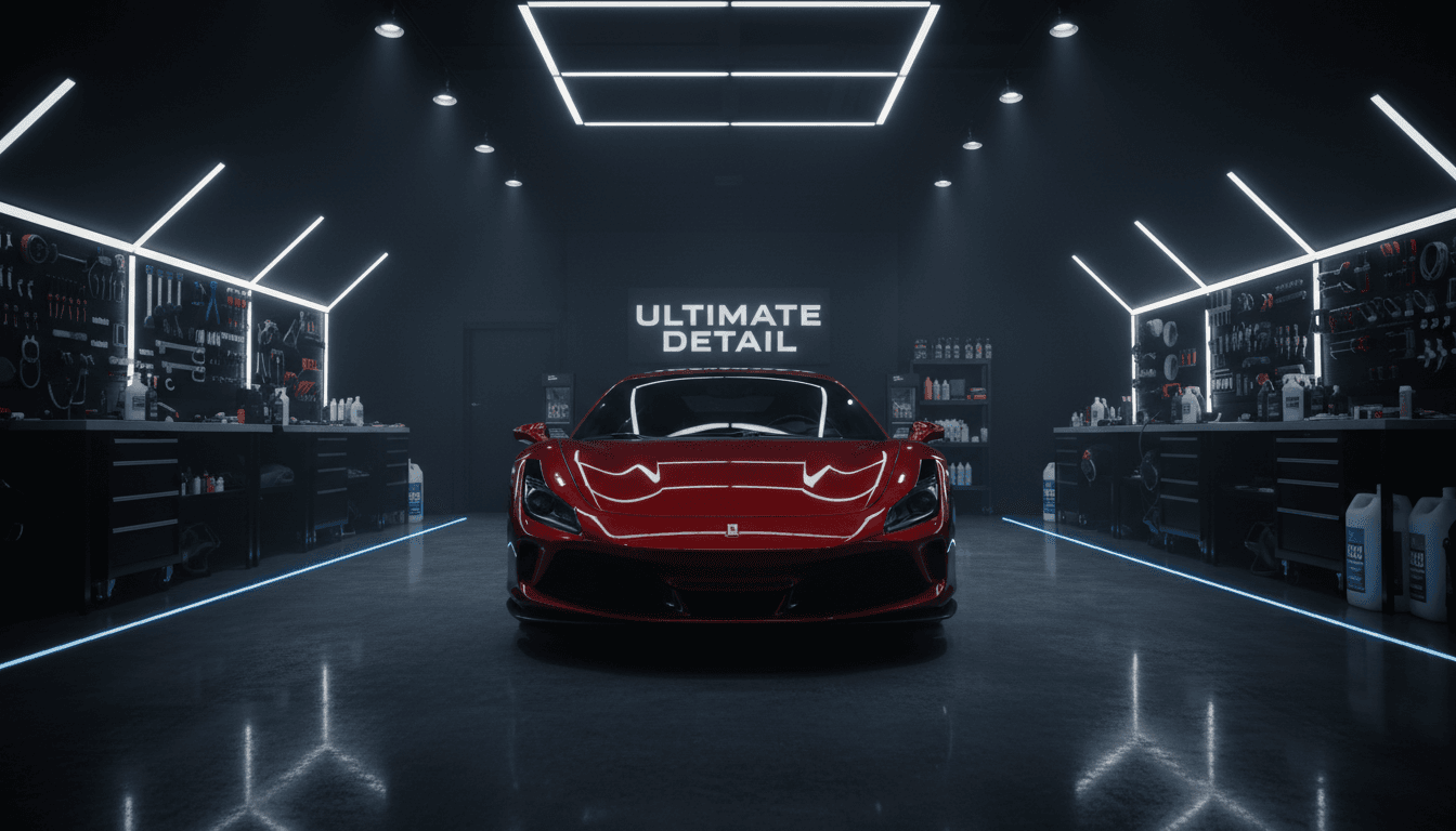 Professional detailing bay and workspace